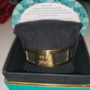 “Be all there” gold Rustic Cuff Bracelet